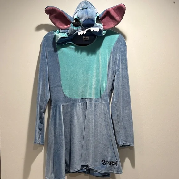 Disney Stitch Hooded Dress Youth Large Spirit Halloween Cosplay Costume - Picture 10 of 11